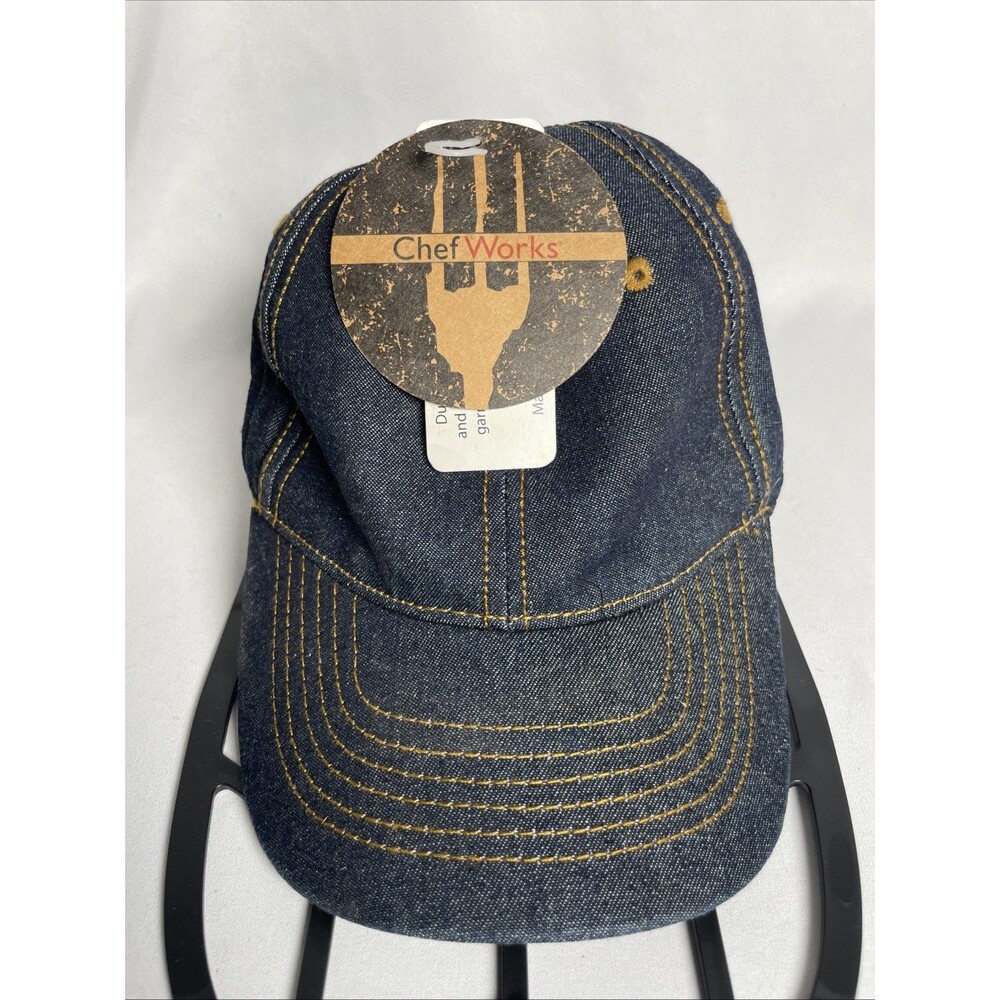 Chef Works Unisex Denim Baseball Cap  (RDBC)